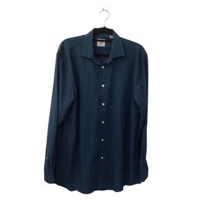 Cooling Elegant Emerald Green Button-Down Shirt for Men